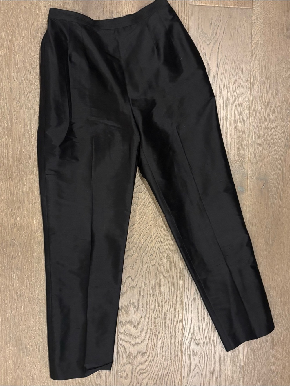 Vintage 90s Connie Roberson 100% Silk Minimalist Tapered Pants